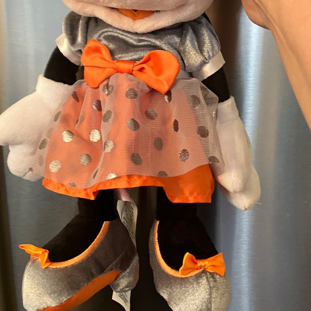 Disney Minnie Mouse Halloween Plush with Orange and Silver Accents - Picture 3 of 8